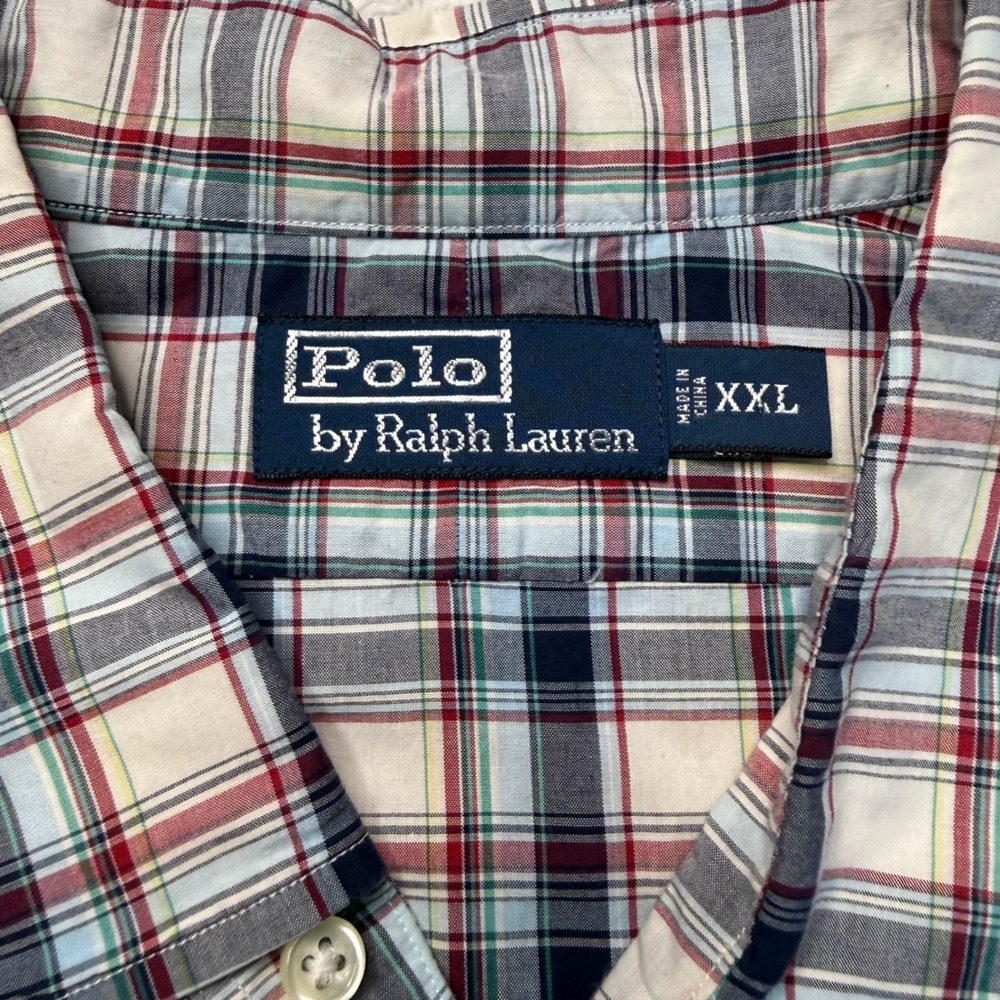 Polo Ralph Lauren Mens XXL Plaid Short Sleeve Button Down Shirt Classic‎ Fit - Picture 2 of 8